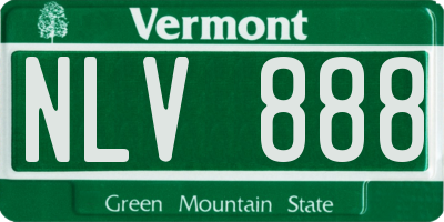 VT license plate NLV888