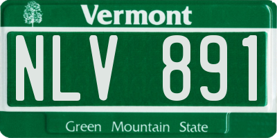 VT license plate NLV891
