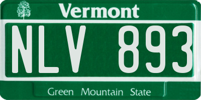 VT license plate NLV893