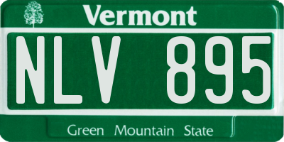 VT license plate NLV895