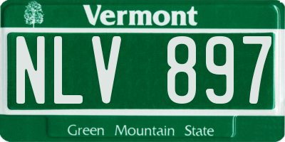 VT license plate NLV897