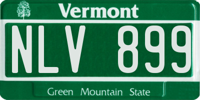 VT license plate NLV899