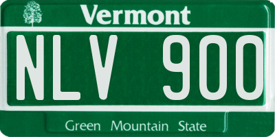 VT license plate NLV900