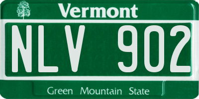 VT license plate NLV902