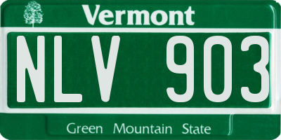 VT license plate NLV903