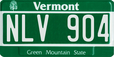 VT license plate NLV904