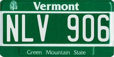 VT license plate NLV906