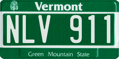 VT license plate NLV911