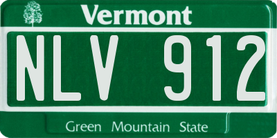 VT license plate NLV912