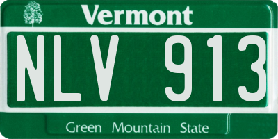 VT license plate NLV913
