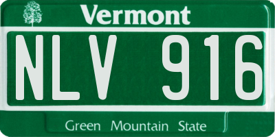 VT license plate NLV916