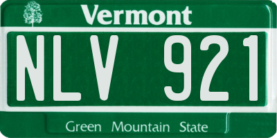 VT license plate NLV921