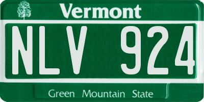 VT license plate NLV924