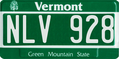 VT license plate NLV928