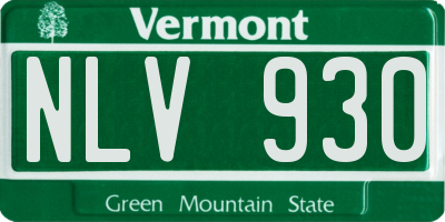 VT license plate NLV930