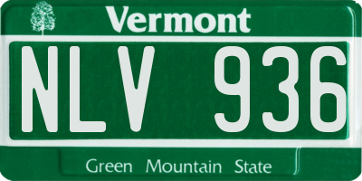 VT license plate NLV936