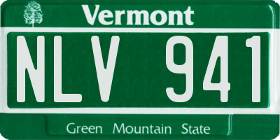 VT license plate NLV941