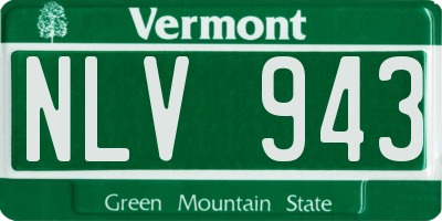 VT license plate NLV943