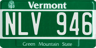 VT license plate NLV946