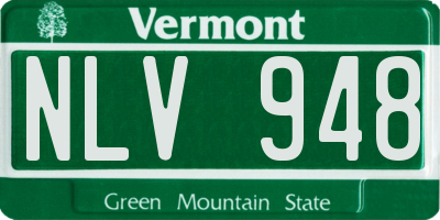VT license plate NLV948