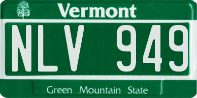 VT license plate NLV949