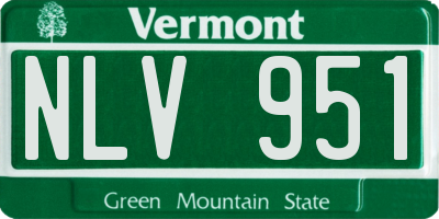 VT license plate NLV951