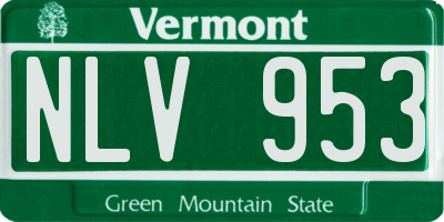 VT license plate NLV953