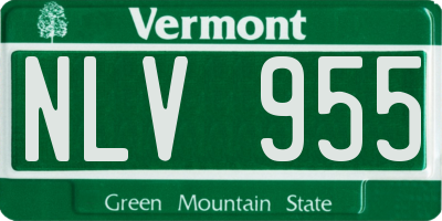 VT license plate NLV955