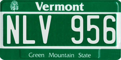 VT license plate NLV956