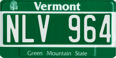 VT license plate NLV964