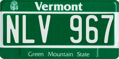 VT license plate NLV967