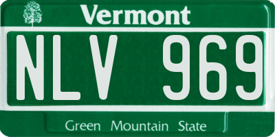 VT license plate NLV969