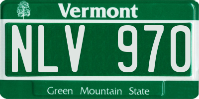 VT license plate NLV970