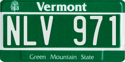 VT license plate NLV971