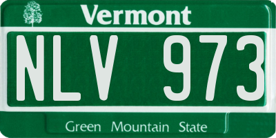 VT license plate NLV973