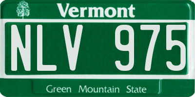 VT license plate NLV975