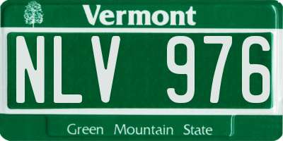 VT license plate NLV976