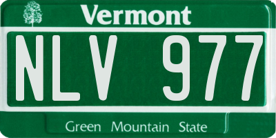 VT license plate NLV977
