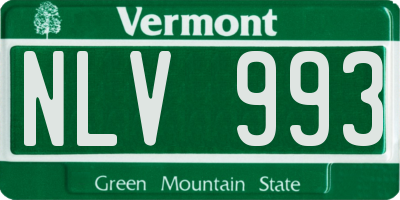 VT license plate NLV993