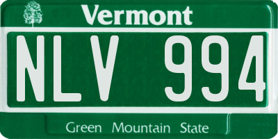 VT license plate NLV994
