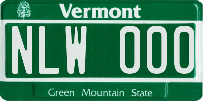 VT license plate NLW000