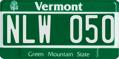 VT license plate NLW050