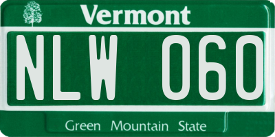 VT license plate NLW060