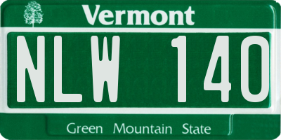 VT license plate NLW140