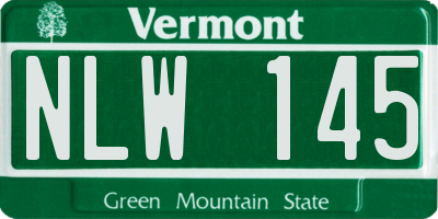 VT license plate NLW145