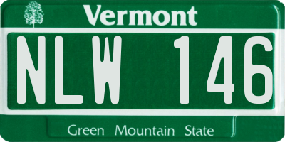 VT license plate NLW146