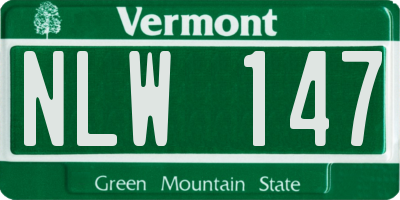 VT license plate NLW147
