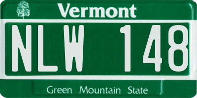 VT license plate NLW148
