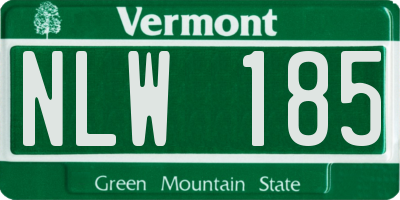 VT license plate NLW185