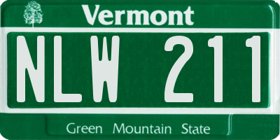 VT license plate NLW211